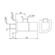 (JAQUAR) ALI-BLM-85053 Stop Valve Angle Valve with Wall Flange Black Matt image 2