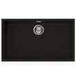 (Mex) Undermount Kitchen Sink Single Bowl Synthetic Granite Black KIN100UBL image 3