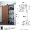 (Hafele) Loft Style Sliding Door Hardware (Excluding Door Panel) 2 Colors - Without and With Soft Close System image 6