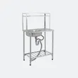 (Eve) Single Bowl Sink with Drainboard and Stand CRAFT TS 750/430 image 2