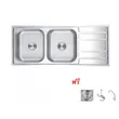 Wall-mounted Cooker Hood HC-DIESEL-90 PLUS + Built-in Gas Hob FURY 2B + Double Bowl Sink EGO 1200/500 with Free Cold Water Tap image 6