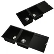 (Teka) Granite Sink LOTUS 80 B-TG 2B 1D + TW BLACK Faucet image 3