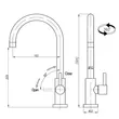(MEX) Cold Water Tap High Curved Type Model 320-F25 image 2