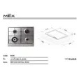 (MEX) Gas Cooktop Model BOX6 image 2