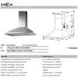 เครื่องดูดควันกระโจมสเตนเลส สตีล MEX ขนาด 90 ซม. รุ่น KF1610X90AL รูปที่ 3