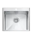 Single Bowl Stainless Steel Sink with Rounded Square Design 50 cm 1.0 mm Thick Model SC50 image 3