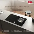 (HAFELE) Gas and Induction Cooktop Plus+ Series COMBINAZIONE Model 2-in-1 Burner Design (534.01.755)(495.06.174) image 3
