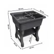 (Dinosaur) Quartz Stone Pedestal Kitchen Sink 1 Bowl 1 Drainboard DINOSAUR WASHTUB 80X60X23cm Off White image 5
