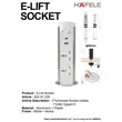 (Hafele) ปลั๊กไฟฝังโต๊ะ E-LIFT Socket U10502U-2AC WH.NI.BR. สีขาว โมดูลปลั๊ก Built-in โต๊ะ/เคาน์เตอร์ (822.91.228) รูปที่ 3