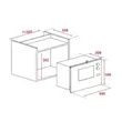 (Teka) Multifunction Oven Model NEO HSB 6350 FBK + Microwave + Grill Built-in Cabinet Touch Control Panel 25 Liter Model ML 825 TFL image 4