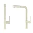 (Hafele) Granite Kitchen Sink Set ENIGMA D100L with Pull-out Mixer Tap STONIQ SERIES and Stop Valve (Alpina Color) (495.07.913) image 8