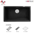 (Hafele) STONEQ-780U Granite Composite Kitchen Sink 1 Bowl Under Mount 780x440 mm with Accessories (Metallico) (495.39.484) image 6