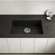 (Hafele) Granite Composite Kitchen Sink STONEQ-780U Single Bowl Under Mount 780x440 mm with Accessories (Deep Black) (495.39.634) image 8