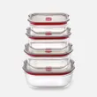 (Element72) BLACK + BLUM STACK + NEST Glass Food Containers Set of 4 image 2