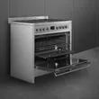 (Smeg) เตาปรุงอาหารตั้งพื้น 90x60 ซม. เตาแก๊ส 6 หัว เตาอบพัดลม 129 ลิตร (A1-9) รูปที่ 5