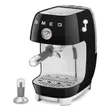 (Smeg) Espresso Coffee Machine with Cold Brew Function 50's Style Black (ECF03BLEU) image 4