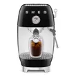 (Smeg) Espresso Coffee Machine with Cold Brew Function 50's Style Black (ECF03BLEU) image 5