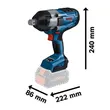(Bosch PT) Cordless Impact Wrench/Socket 3/4" Brushless Motor 3-Speed Power/Torque Adjustment (GDS 18V-1050 H) image 8