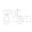 (Hafele) Two-Piece Toilet 3/4.5L Flush with Soft Close Seat Plus Model (495.61.491) image 3
