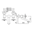(JAQUAR) ก๊อกน้ำอ่างอาบน้ำ ติดผนัง (QQT-CHR-7219) รูปที่ 3
