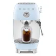 (Smeg) Manual Espresso Coffee Machine with Cold Brew Function, Pastel Blue, Glossy Finish, 50's Style Design (ECF03PBEU) image 6