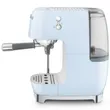 (Smeg) Manual Espresso Coffee Machine with Cold Brew Function, Pastel Blue, Glossy Finish, 50's Style Design (ECF03PBEU) image 8