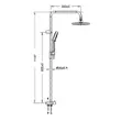 (Hafele) ฝักบัว RAIN SHOWER น้ำอุ่น หัวฝักบัว 20.3 ซม. ก้านปัดปรับทิศทางน้ำ สีโครม (495.60.037) รูปที่ 3