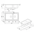 (Smeg) Double Bowl Sink Model LG862-2 image 2