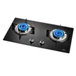 (MEX) Glass Base Gas Cooktop 71 cm, 2 Gas Burners V712M + Curved Glass Range Hood 90 cm KV7269X90 image 13