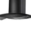 (MEX) Curved Glass Canopy Range Hood Black Model KV737B90 image 4