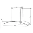 (Tecno) 90 cm Wall-Mounted Hood TNS HD 90 MA/B + 2-Burner Gas Cooktop 71 cm TNS HB JET GB Free 1.5 m Duct image 8