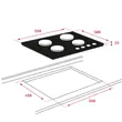 (Teka) 90 cm Wall-Mounted Canopy Range Hood DGF 90 + 3-Burner Gas Cooktop HF LUX 60 3G AI image 6