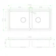 (MEX) Double Bowl Stainless Steel Sink AISI 304 Model ELB120BM image 10