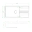 (MEX) Single Bowl Stainless Steel Sink with Drainboard AISI 304 Model ELB101BM image 10