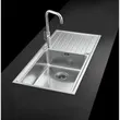 (MEX) Single Bowl Stainless Steel Sink with Drainboard AISI 304 Model ELB101BM image 2