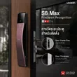 (Lockin) S6 Max Biometric Digital Door Lock - Facial Recognition + Fingerprint + NFC with Built-in Video Camera Smart Lock (Purple) image 4
