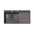 (Eve) Kitchen Sink Model CARBONYTE 1000/520 LH + LEXI GUNMETAL Faucet Free with Generous Gifts image 2