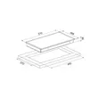 (Mex) Electric Cooktop with Horizontal Ceramic Glass Base Model HVH632N image 5