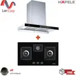 (HAFELE) Wall-Mounted Range Hood Series 5 IRENE + 3-Burner Gas Cooktop Series GASPARO (495.07.430) with Free Insect Screen image 1