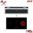 (EVE) Mixed Induction and Ceramic Cooktop HB73-2IND1DCEM/SC + Built-in Range Hood Model HBI-SKYLINE-75 BLACK image 1