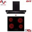 (EVE) Wall-Mounted Range Hood HC-MAXIMUS-90 + Ceramic Cooktop 4-Burner Built-in Electric Ceramic Hob HB60-4CEM/SC image 1