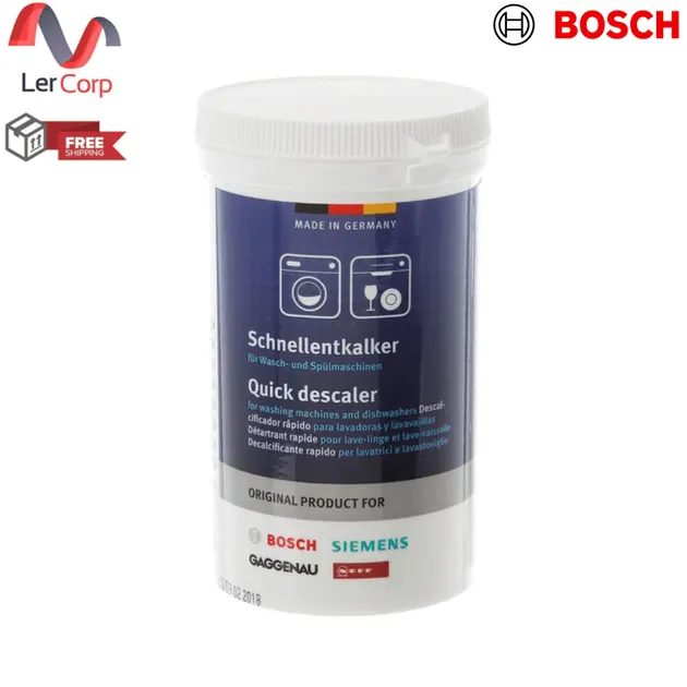 (Bosch) ผงทำความสะอาดคราบตะกรัน เครื่องซักผ้าฝาหน้า และ เครื่องล้างจาน รุ่น 00312330