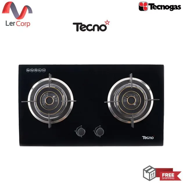 (Tecnogas) Tecnostar Gas Cooktop 2 Burners Built-in Model TNS HB 207140 GB 71 cm