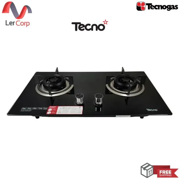 (Tecnogas) Tecnostar Gas Cooktop 2 Burners Built-in Furniture Model TNS HB 111 GB