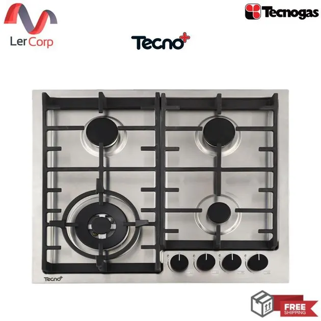 (Tecno) Tecnoplus 4-Burner Built-in Gas Cooktop Model TNP HB 4060 SS