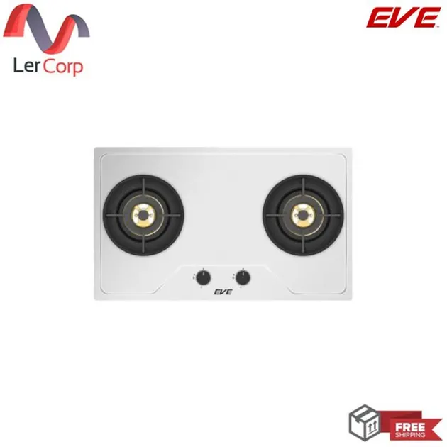 (EVE) Stainless Steel 2-Burner Built-in Gas Cooktop Model HBS76-2MBFB/SS
