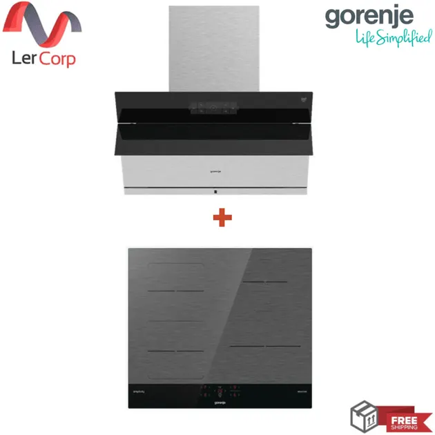 (Gorenje) Range Hood PWHI93XGB + Induction Cooktop Model GI6421SYB