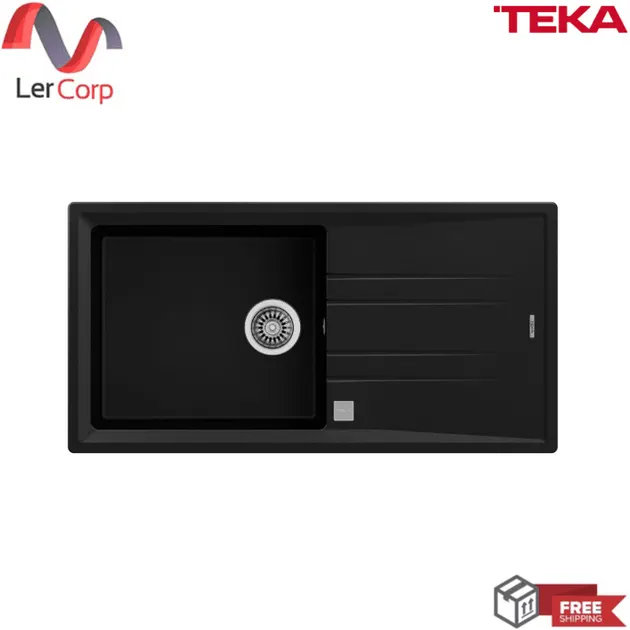 (Teka) Synthetic Granite Top-Mount Kitchen Sink 1 Bowl 1 Drainboard Stone 60 L-TG 1B 1D