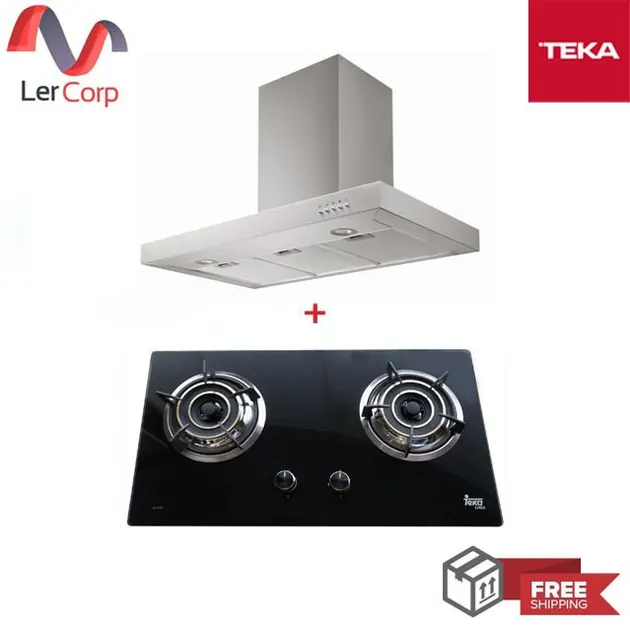 (TEKA) Range Hood LDH 90 + Gas Cooktop GL 73 2G AI AL 2TR