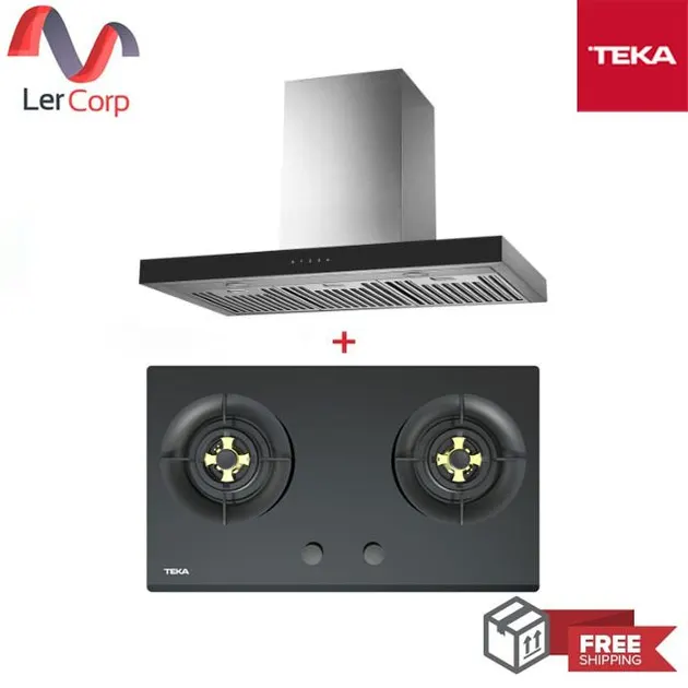 (TEKA) DDX 90 Range Hood + GTS 78 2G 2-Burner Gas Cooktop